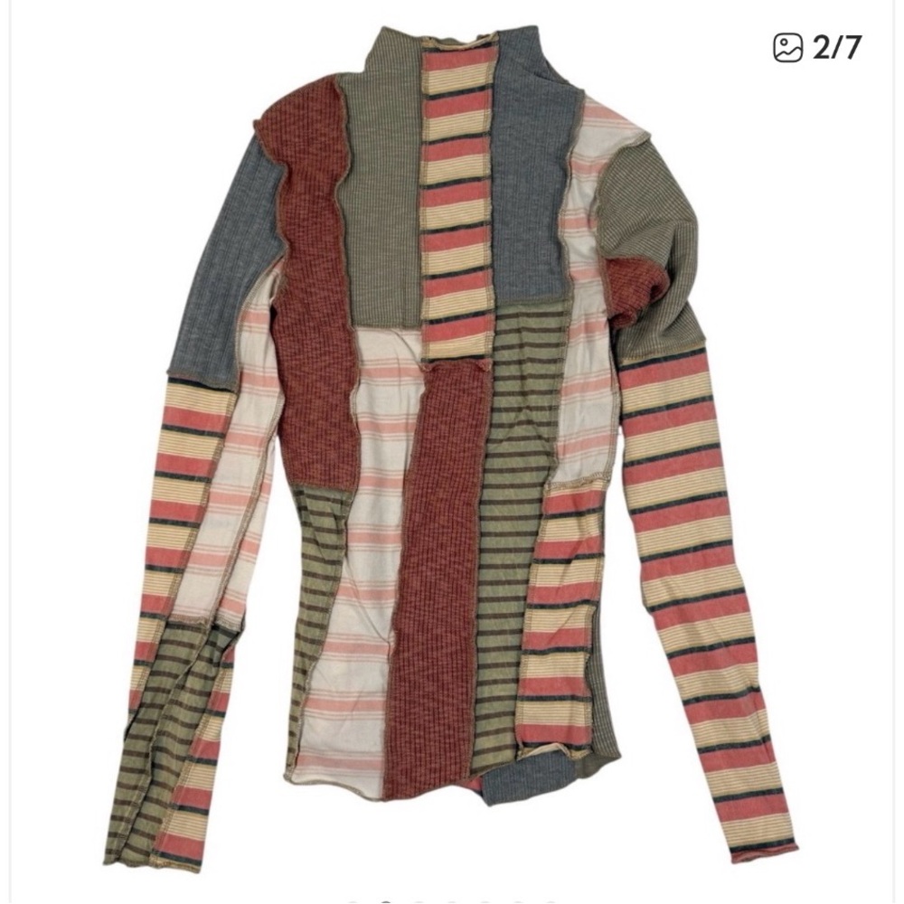 Oli & Hali Mixed Print Patchwork Turtleneck - image 1